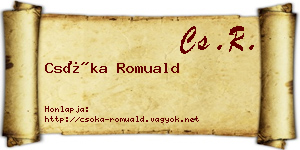 Csóka Romuald névjegykártya